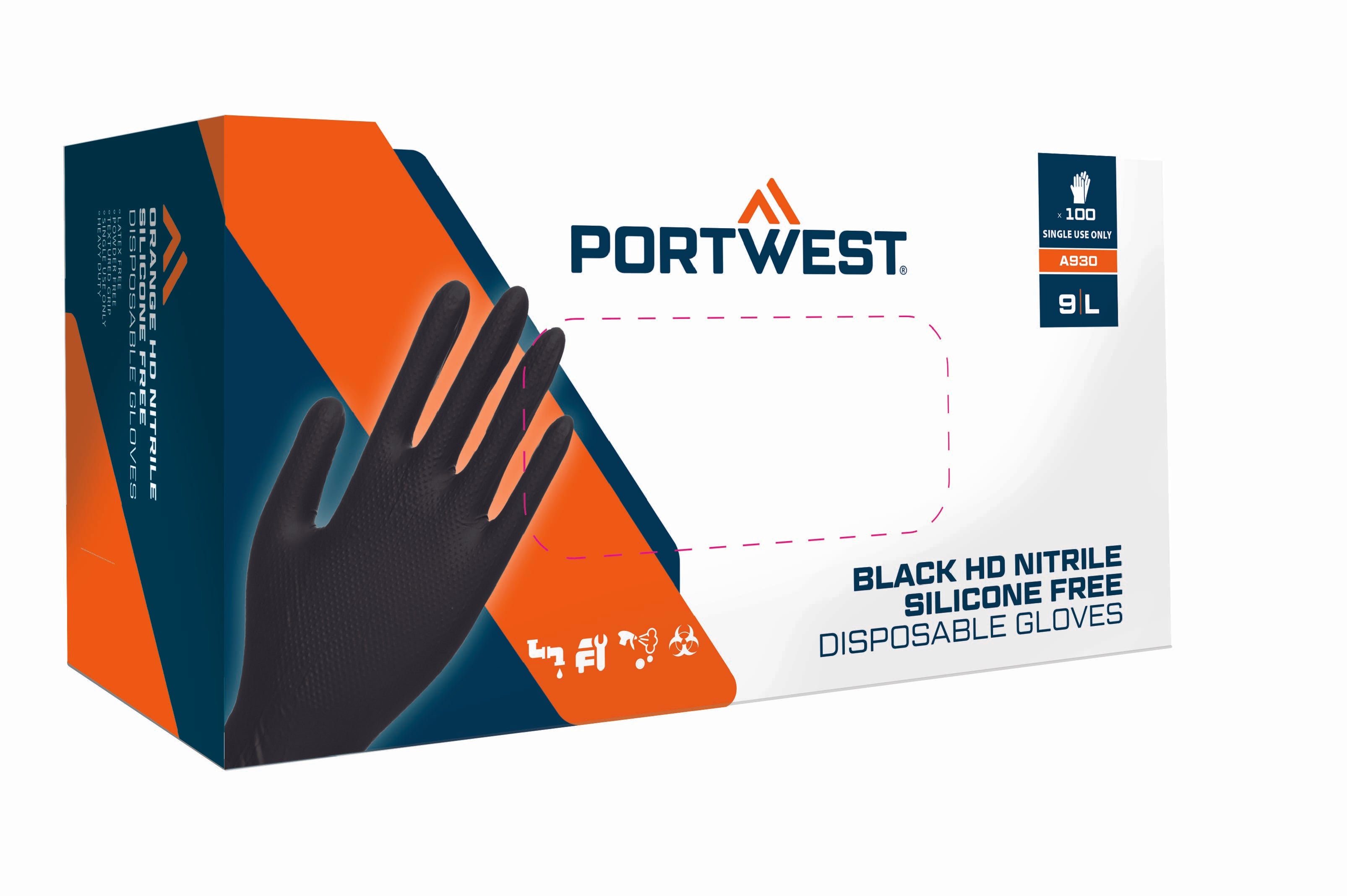 A930 - Disp 7 mil Disposable Glove (Pk100)